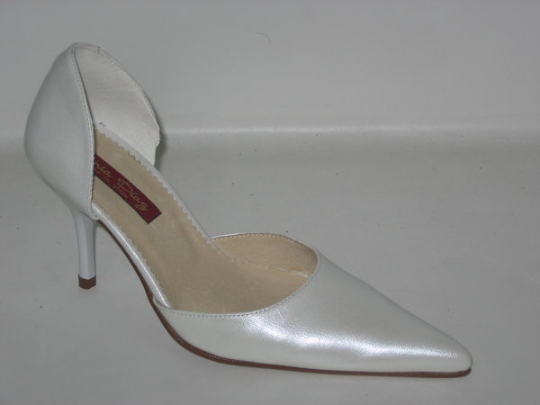 88106901 PEARLY LEATHER PUMP, LEATHER LINING AND PLANT, HEEL 7 CM (2.8 IN)