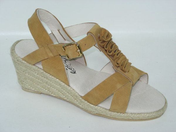37171218 LEATHER SANDAL BEIGE, INSOLE LEATHER HEEL 6,50 CM