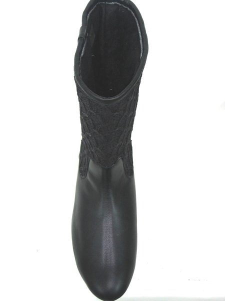 34262302 BLACK LEATHER ANKLE BOOTS, INSOLE LEATHER