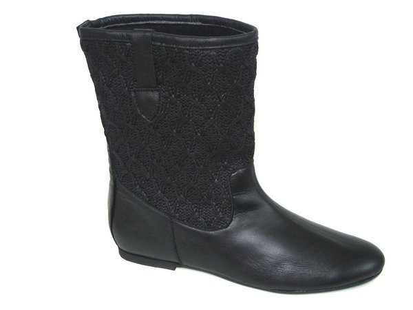 34262302 BLACK LEATHER ANKLE BOOTS, INSOLE LEATHER