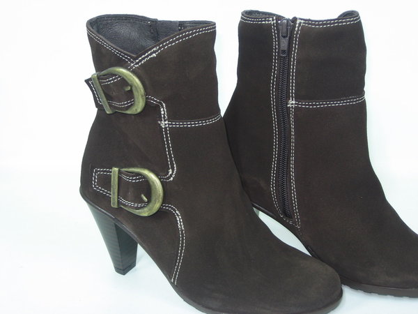 47255513 BROW LEATHER ANKLE BOOT, HIGH HEEL  7,50 CM