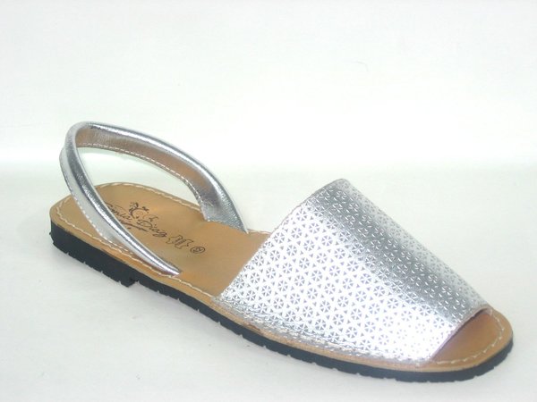 54946009 SILVER LEATHER RUSTIC SANDAL TIPICAL OF BALEARIC ISLAND, INSOLE LEATHER