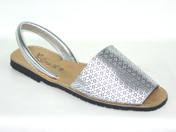 54946009 SILVER LEATHER RUSTIC SANDAL TIPICAL OF BALEARIC ISLAND, INSOLE LEATHER