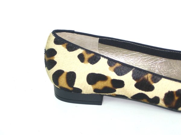 53570802 LEOPARD PRINT LEATHER SLIPPER, INSOLE LEATHER, FLAT SHOES SOLE