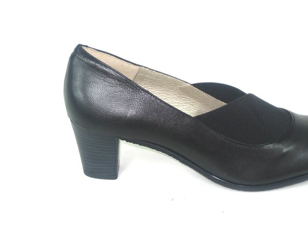 52023402 BLACK LEATHER, INSOLE LEATHER, LOW HEEL 6 CM