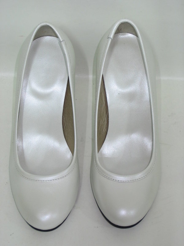 88179001 WEDDING SHOES, WHITE LEATHER HEEL SHOES, INSOLE LEATHER, HEEL 8 CM