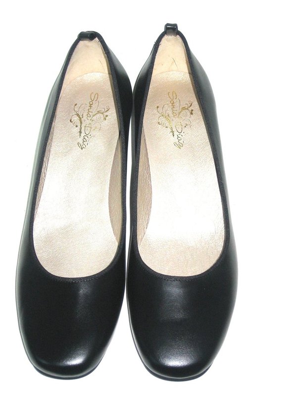 57710302 BLACK LEATHER PLUMP, INSOLE LEATHER, LOW HEEL 5 CM