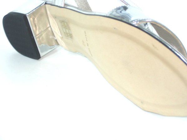 72045109 SILVER LEATHER SANDAL, INSOLE LEATHER, HEEL 4,50 CM