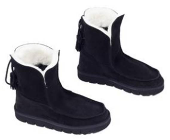 84600002 BLACK LEATHER BOOTS, INSOLE RUBBER