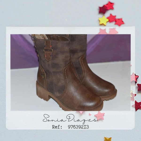 97639213 DARK BROWN ANKLE BOOTS, COMFORTABLE INSOLE, WEDGE RUBBER 4,50 CM