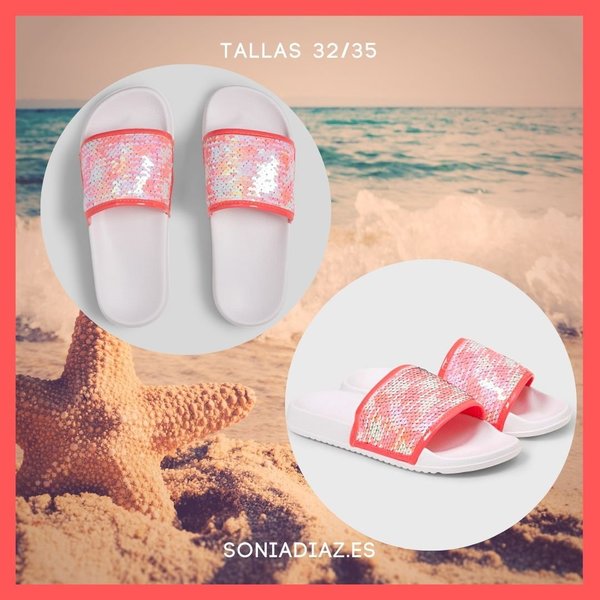 2080990 CORAL STRAMBERRY SANDAL FOR BEACH / SWIMMING POOL, SIZES 32/35