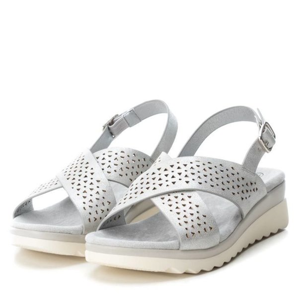 996820109 SILVER SANDAL, CONFORTABLE INSOLE, WEDGE 4 CM FOR WOMAN.