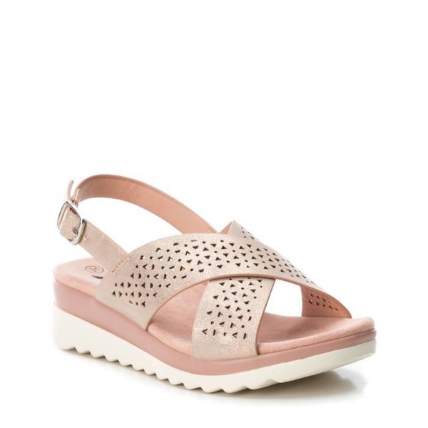 996820118 PINK GOLD SANDAL, CONFORTABLE INSOLE LEATHER, WEDGE 4,50 CM