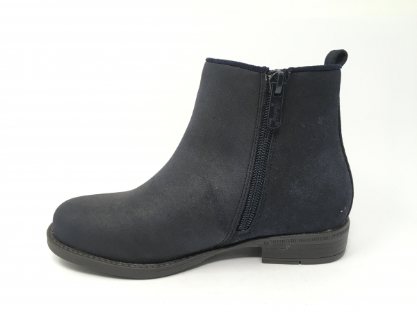 759253 BLACK LEATHER ANKLE BOOTS, CONFORTABLE INSOLE, RUBBER SOLE, HEEL 2 CM
