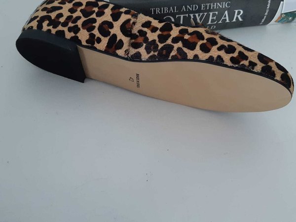 23102902 ANIMAL PRINT LEATHER SLIPPER MOCCASIN, LEATHER INSOLE, 2.50 CM LID