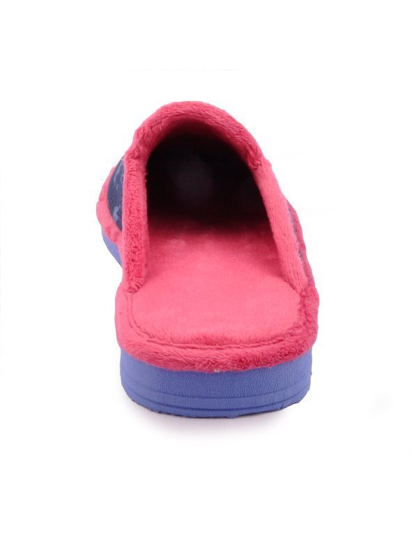 410-58 BLUE-FUXIA SLIPPERS QUEEN AT HOME IN SPANISH, CONFORTABLE INSOLE