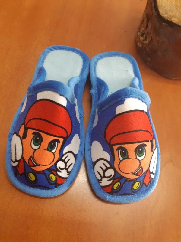 32003 BLUE SLIPPER´S HOMEWEAR FOR KIDS, MARIO GAME, CONFORTABLE INSOLE, 27/34