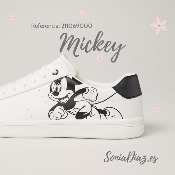 211069000 WHITE SPORT SHOES, MICKEY MOUSSE, INSOLE TEXTILE, RUBBER SOLE